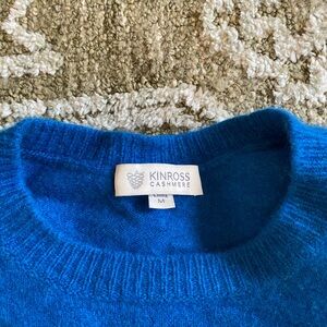 Kinross Blue Cashmere Knit M